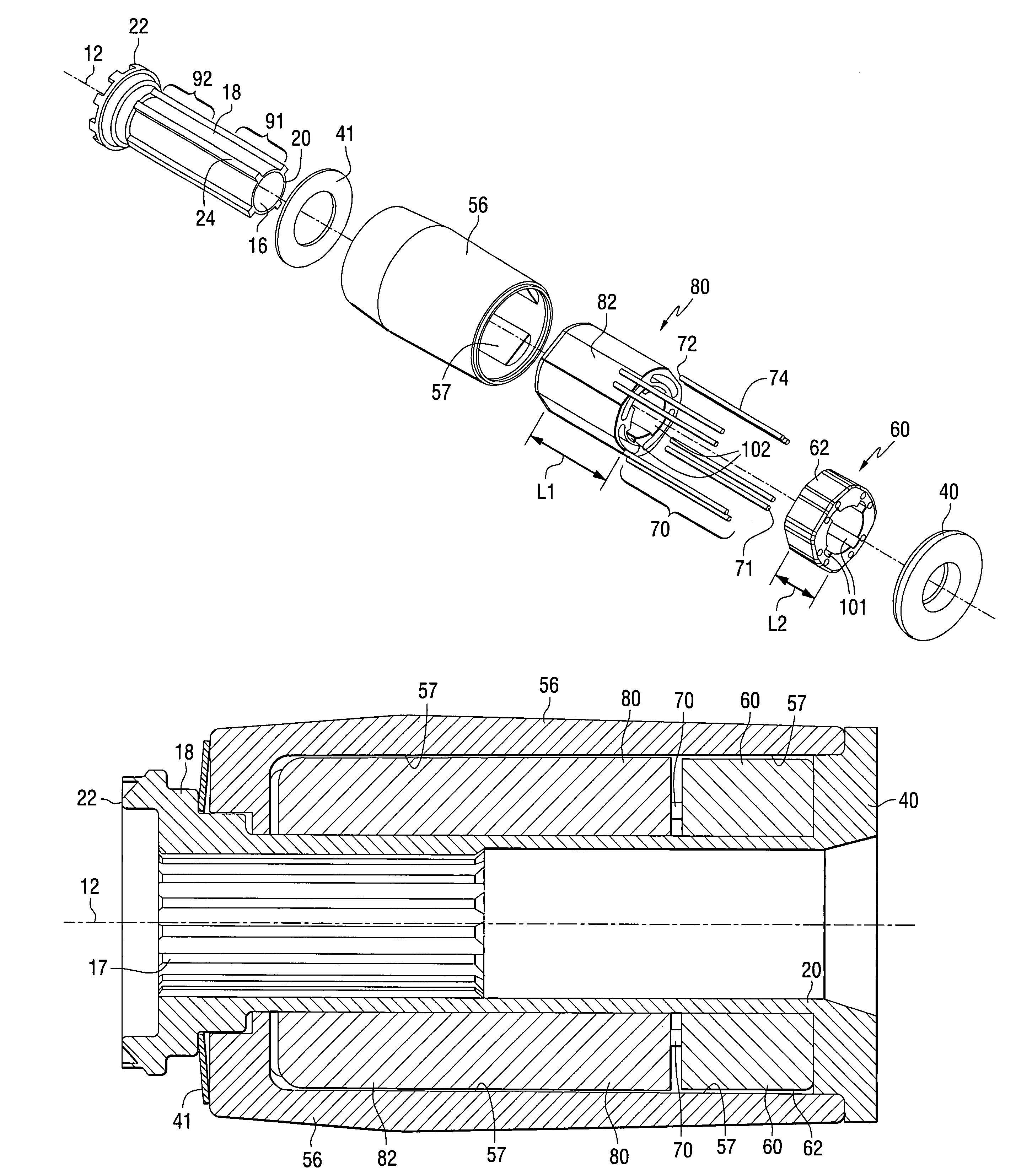 Dual rate torque transmitting device for a marine propeller