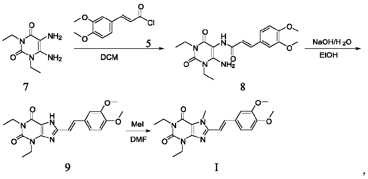 A kind of istradefylline crude drug and preparation method thereof