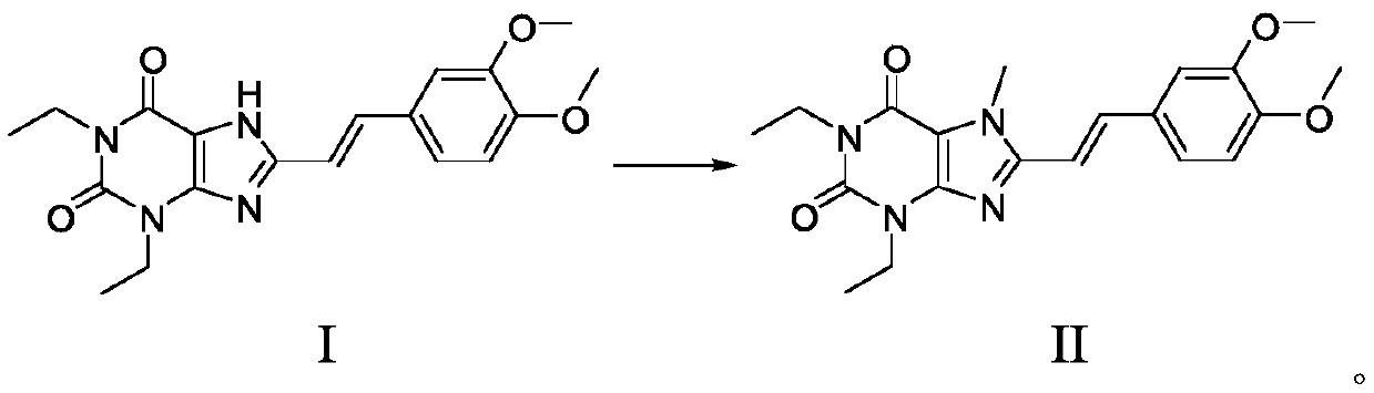 A kind of istradefylline crude drug and preparation method thereof