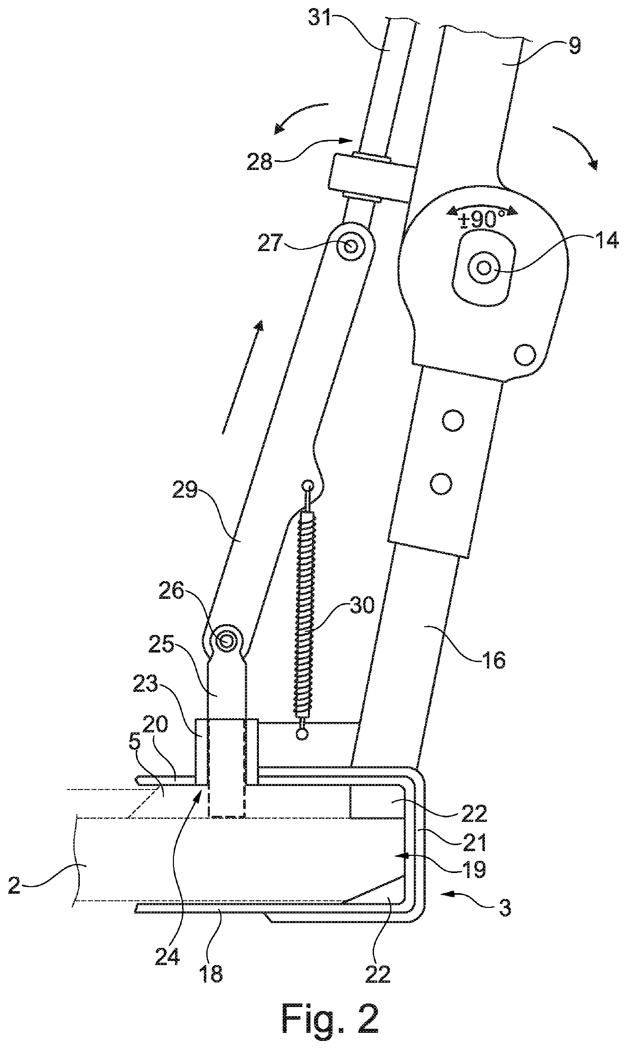 Device for Positionally Accurate Positioning of a Transport Pallet