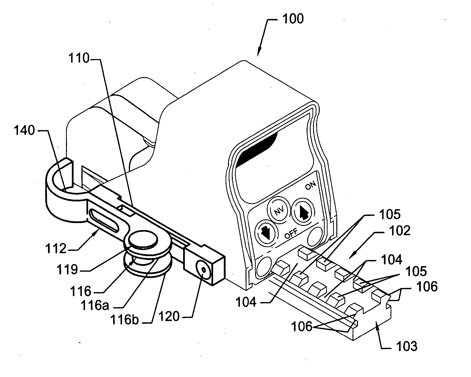 Apparatus and method for coupling an auxiliary device with a male dovetail rail