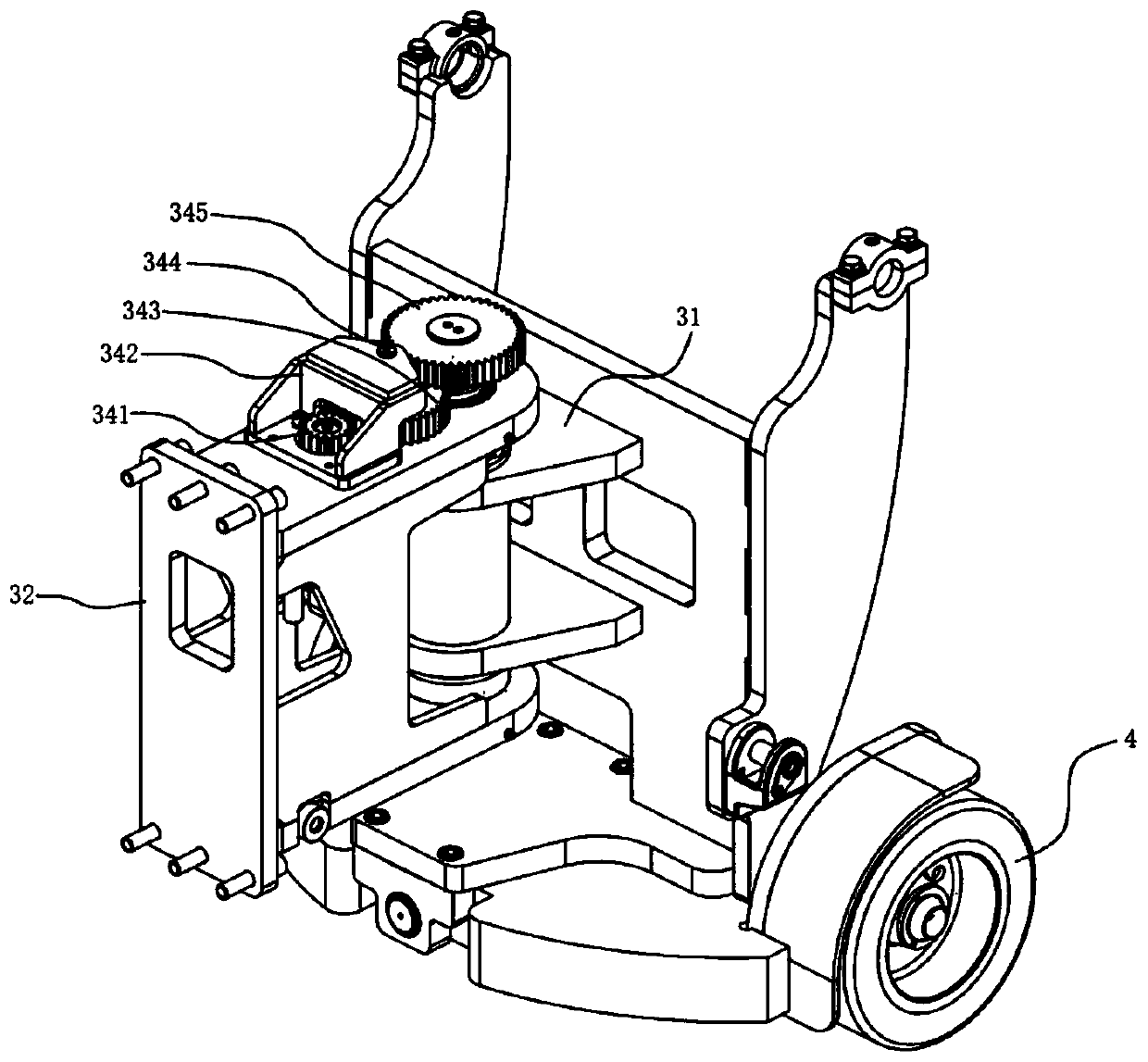 Steering device, steering hydraulic control oil circuit and forklift comprising