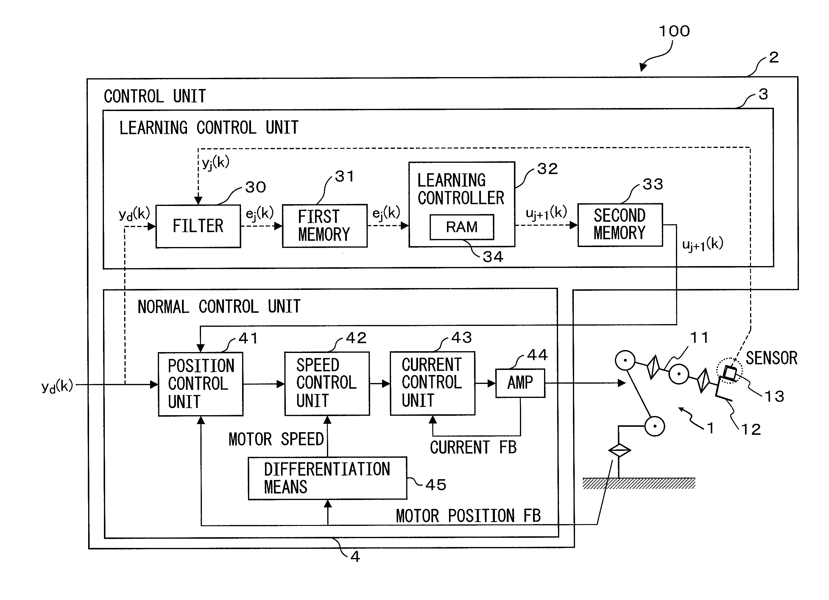 Robot with learning control function