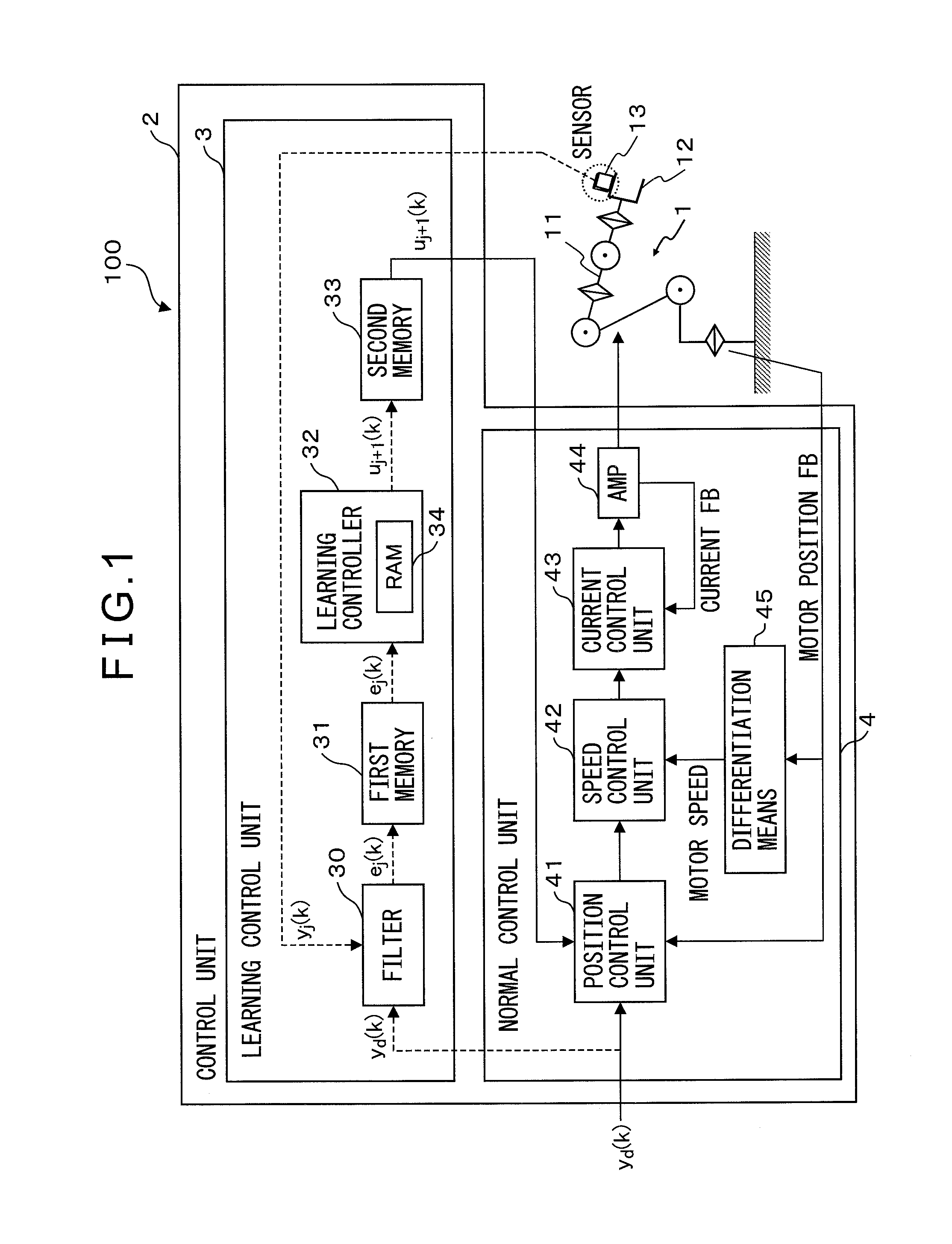 Robot with learning control function