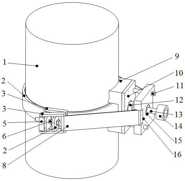 Annular hoop synchronous fastening device