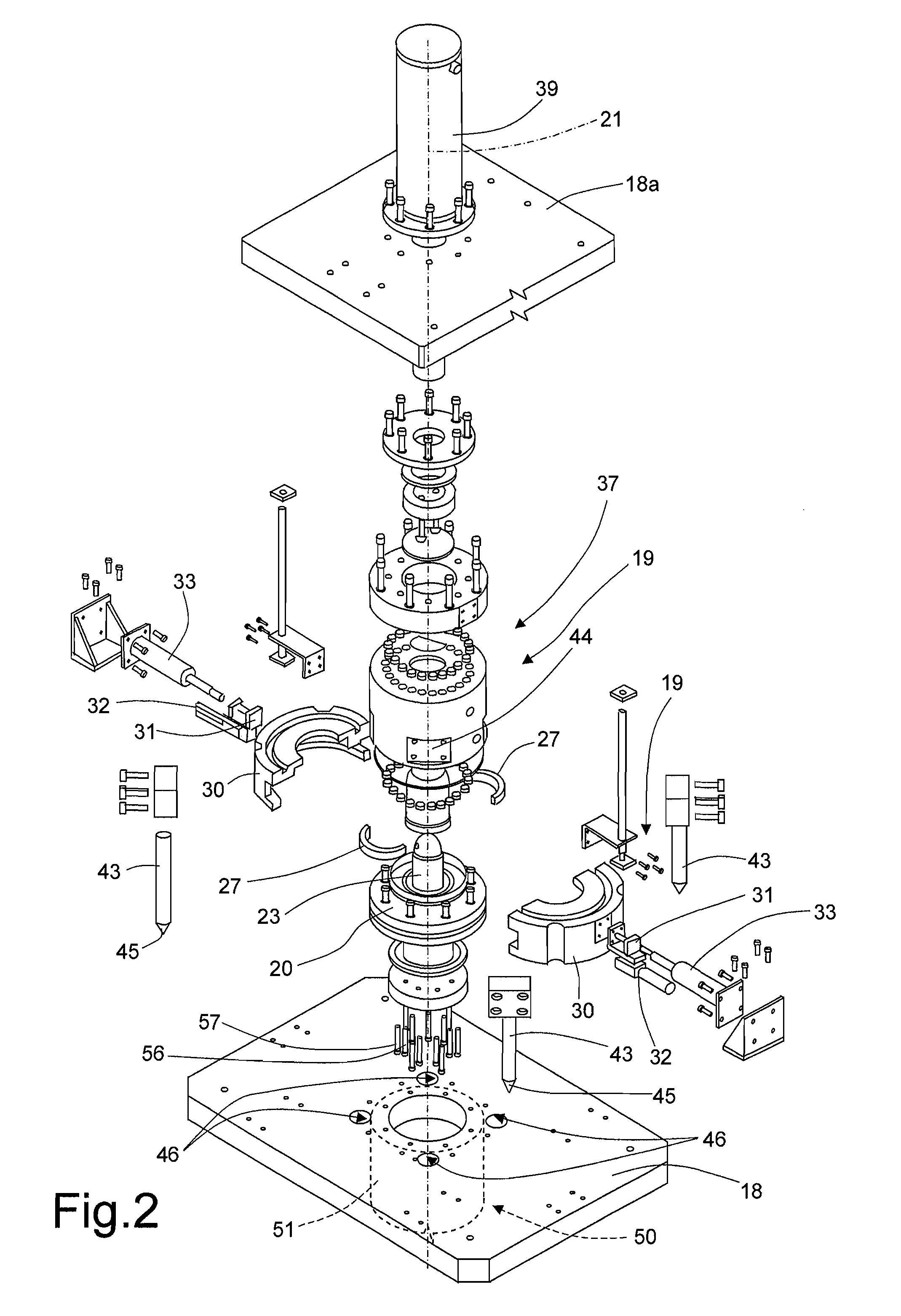 Method and plant for the production of a casing for a solid-propellant engine, and casing made according to said method