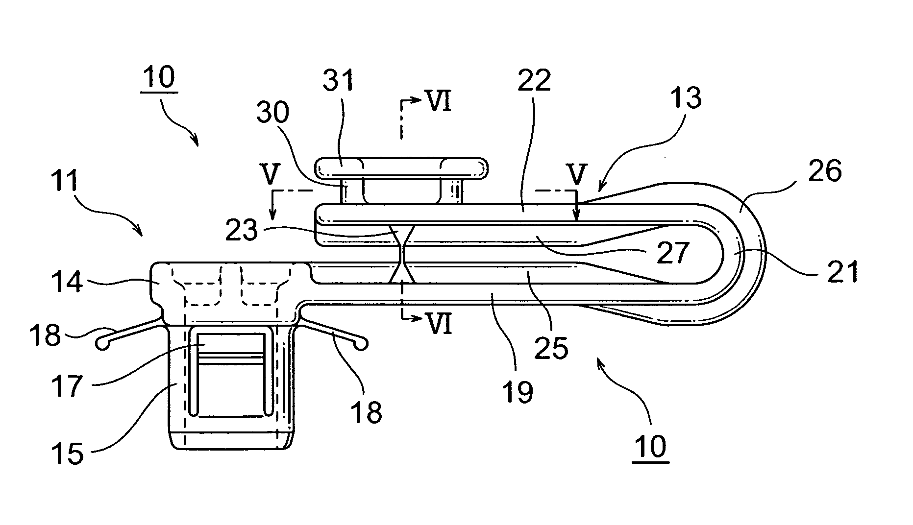 Garnish clip for curtain shield airbag