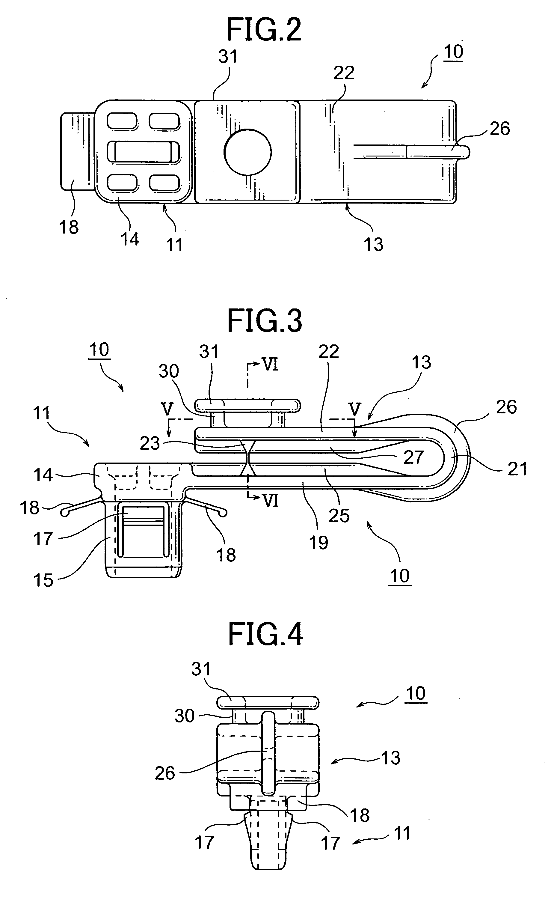 Garnish clip for curtain shield airbag