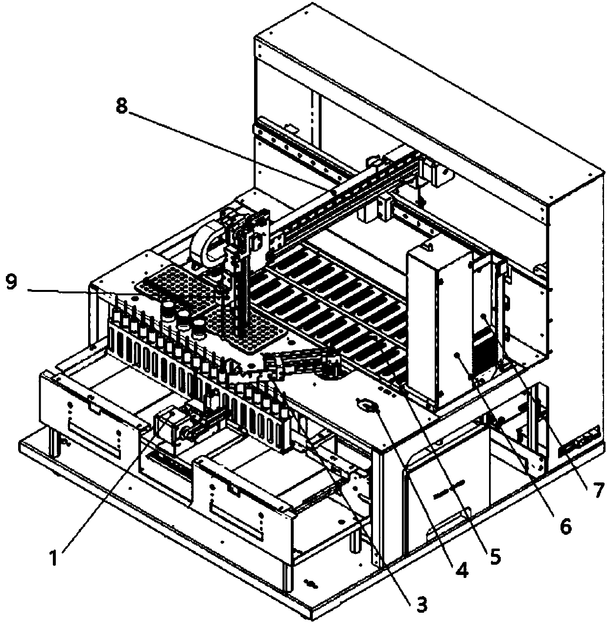 Automated cotton swab gripper, gynecological combined detector and working method thereof