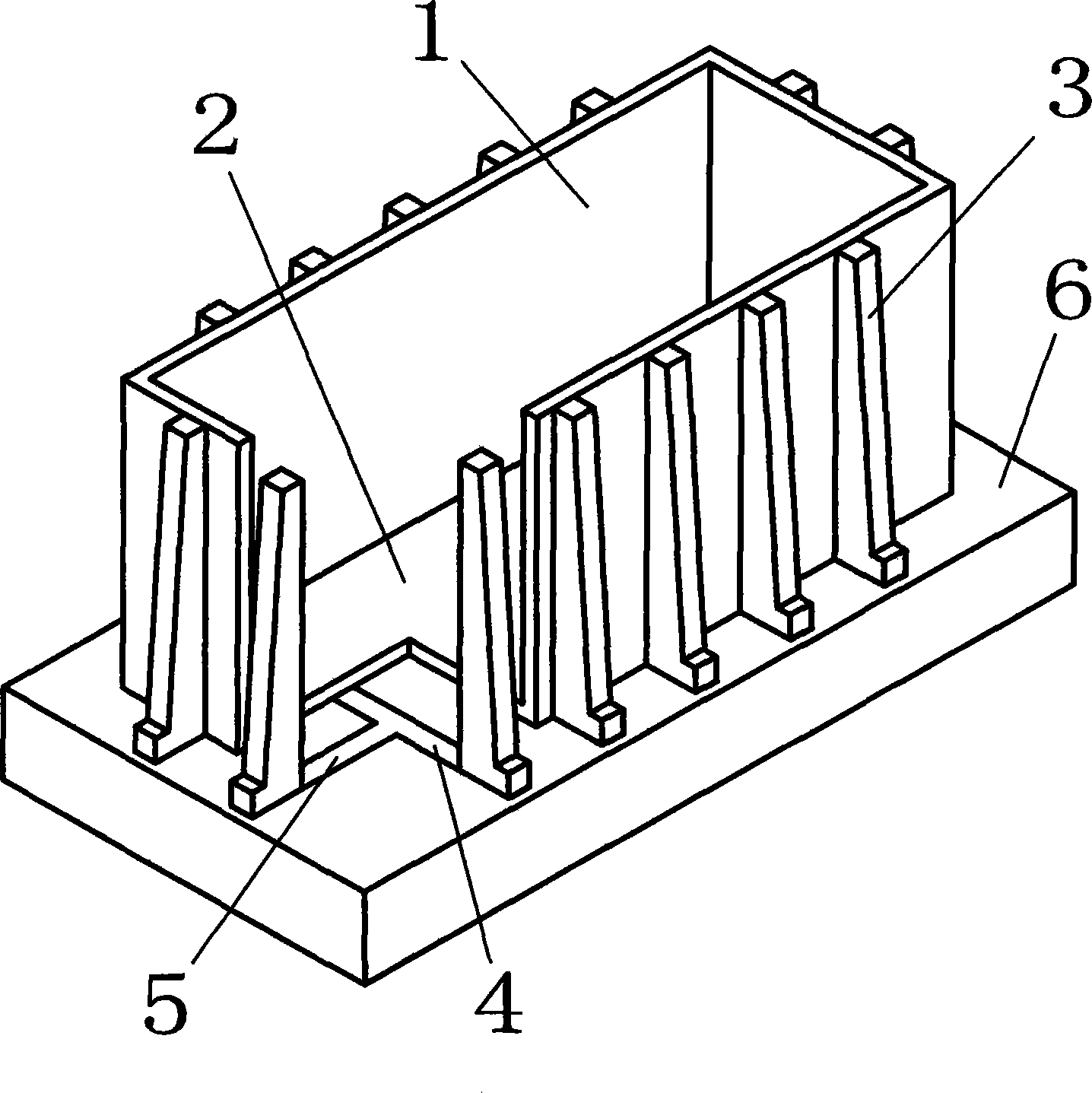 Method for constructing deep pit, and pit structure