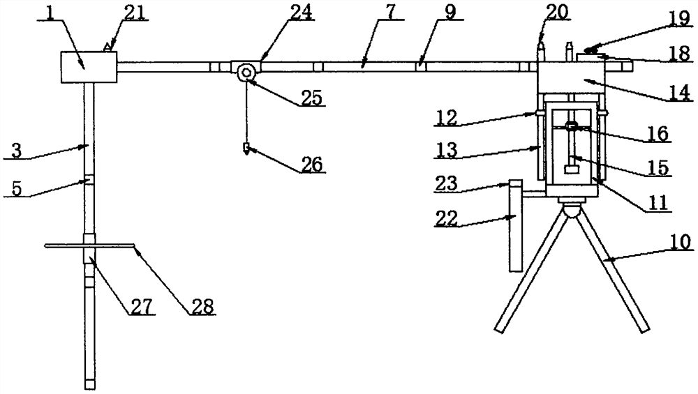 A water depth measuring device for forest hydrology research