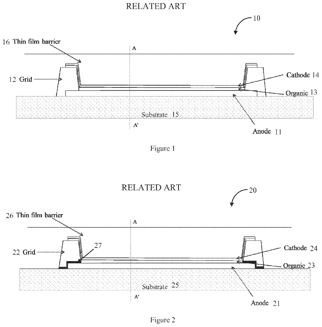 Hermetically sealed isolated OLED pixels