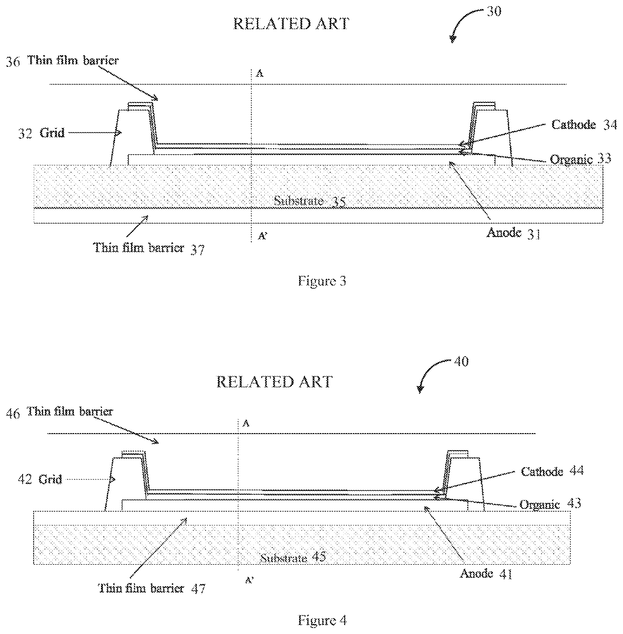 Hermetically sealed isolated OLED pixels