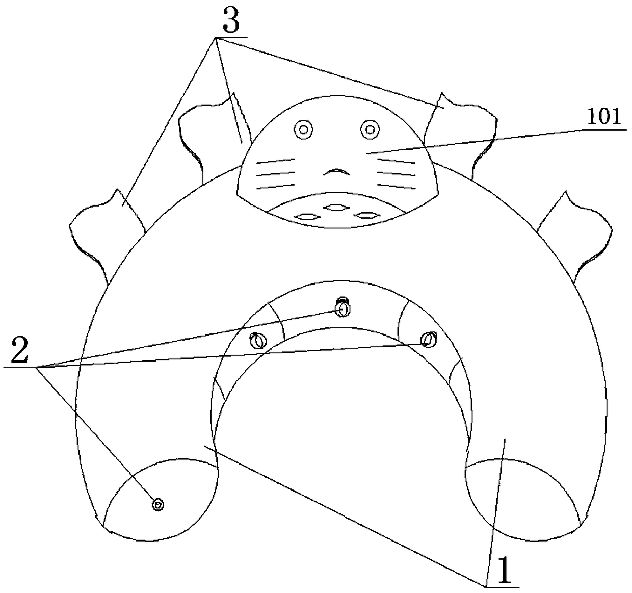 Healthy self-massage neck-clamping plush toy