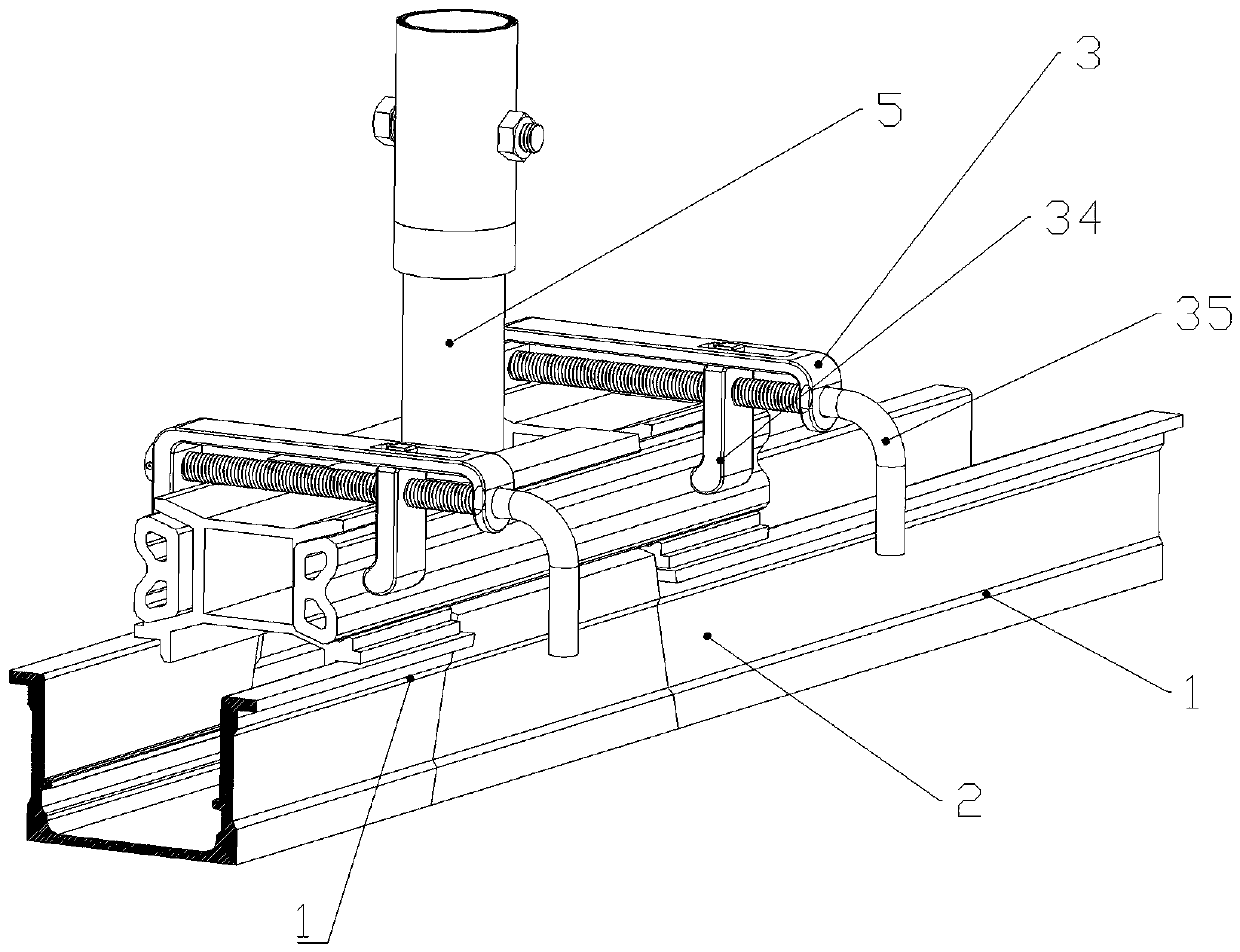 Aluminum formwork early demolition beam connection device