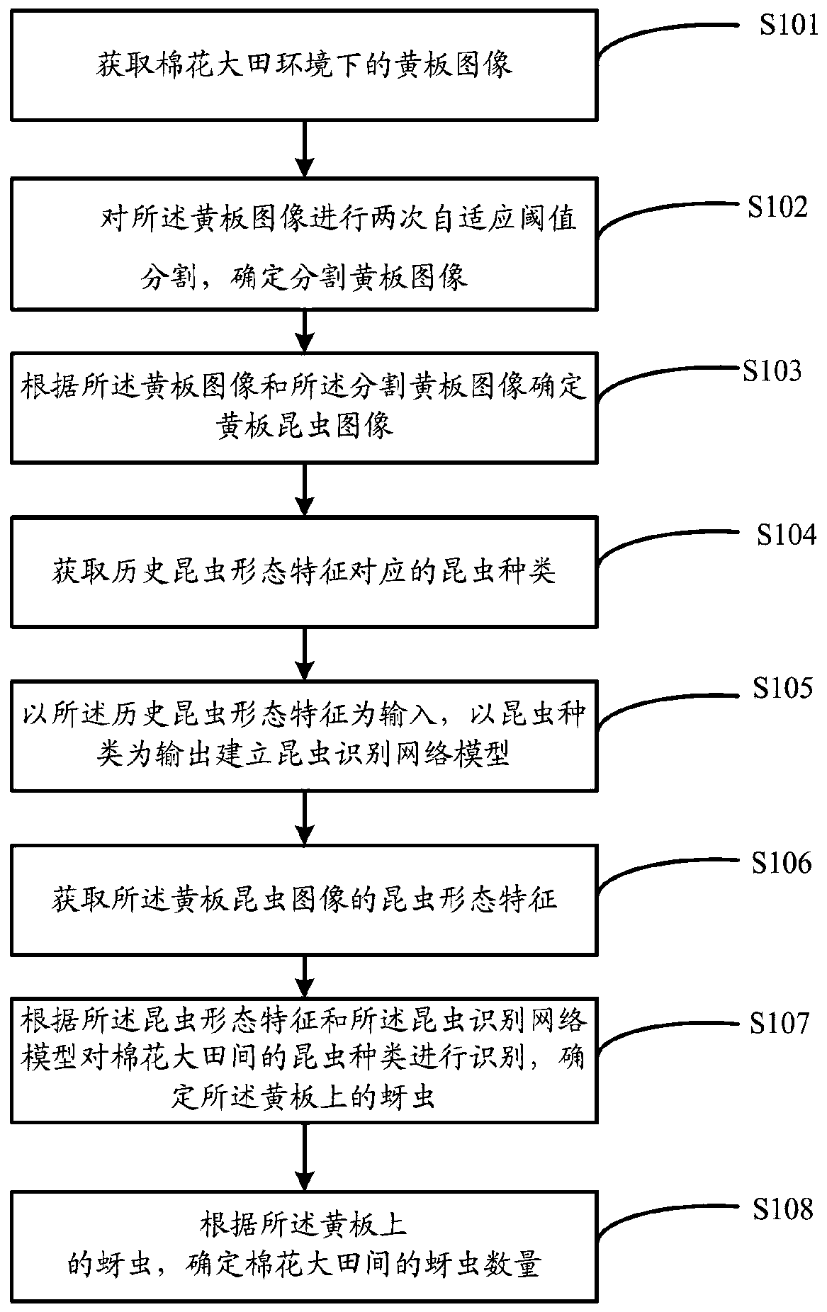 Method and system for identifying aphids on yellow boards