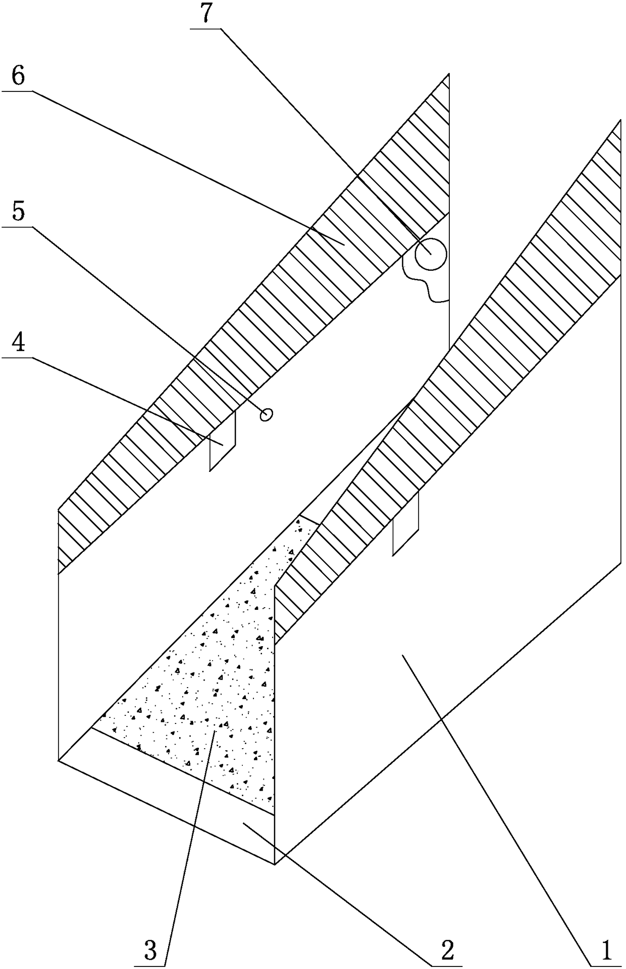 Well mouth ore discharging chute