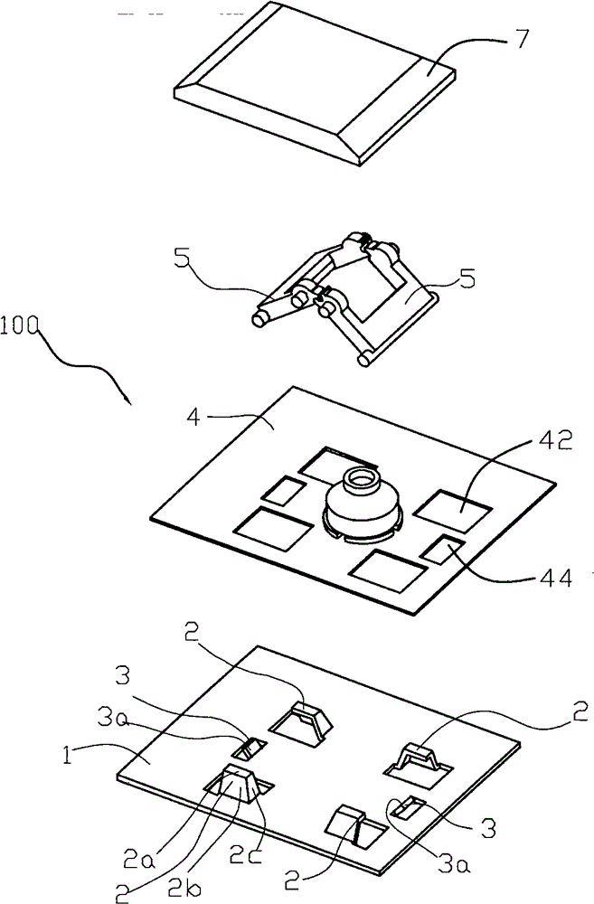 Easily assembled key device and keyboard