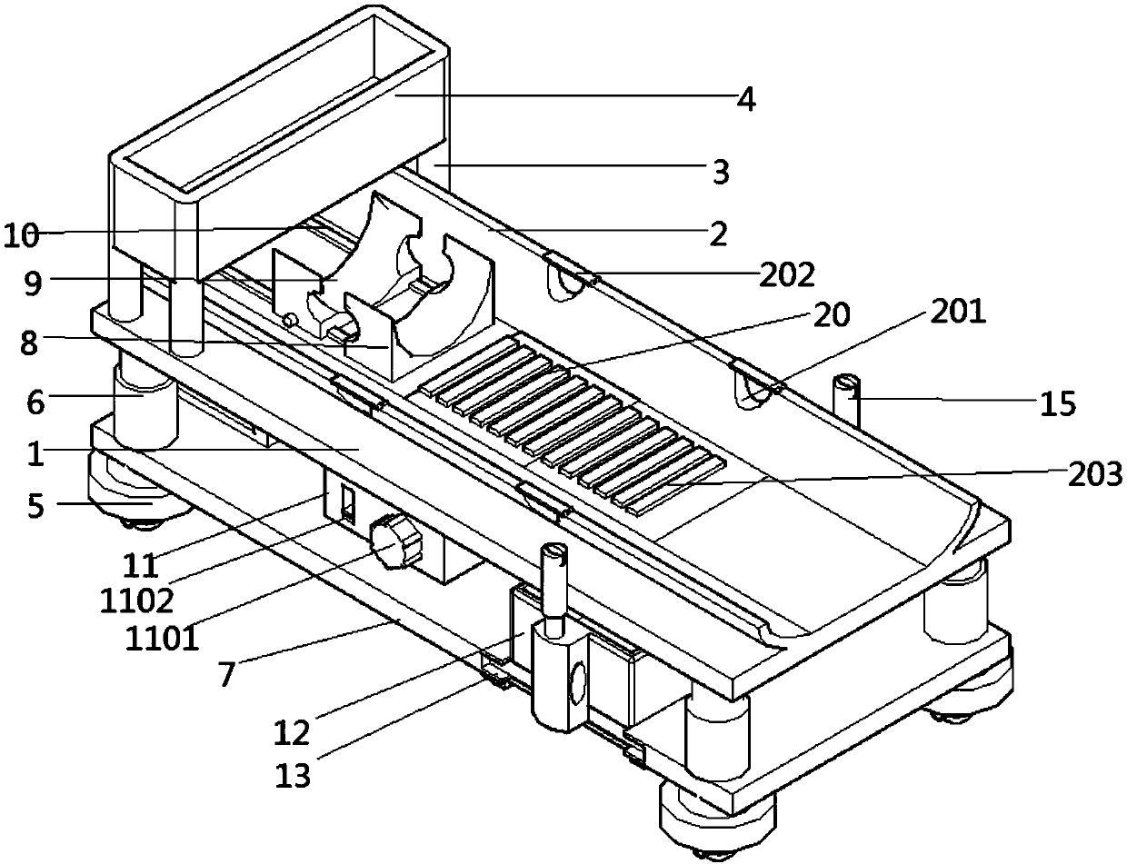 Operation table structure for veterinarian treatment