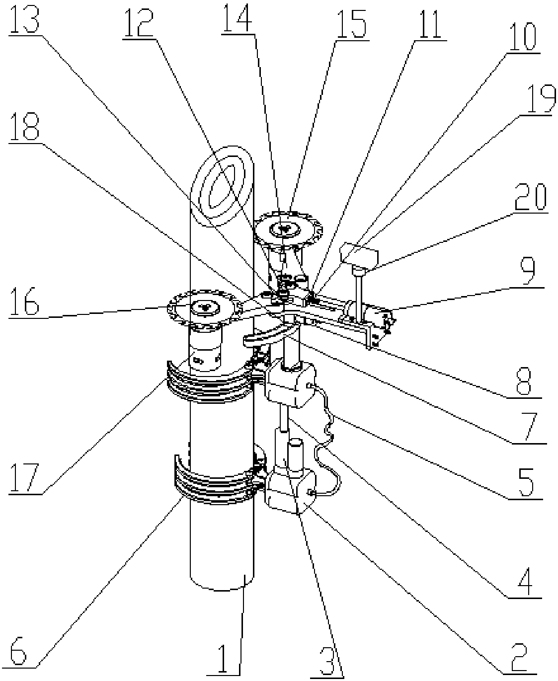 Power transmission corridor tree obstacle clearing robot based on multi-foot bionic obstacle clearing