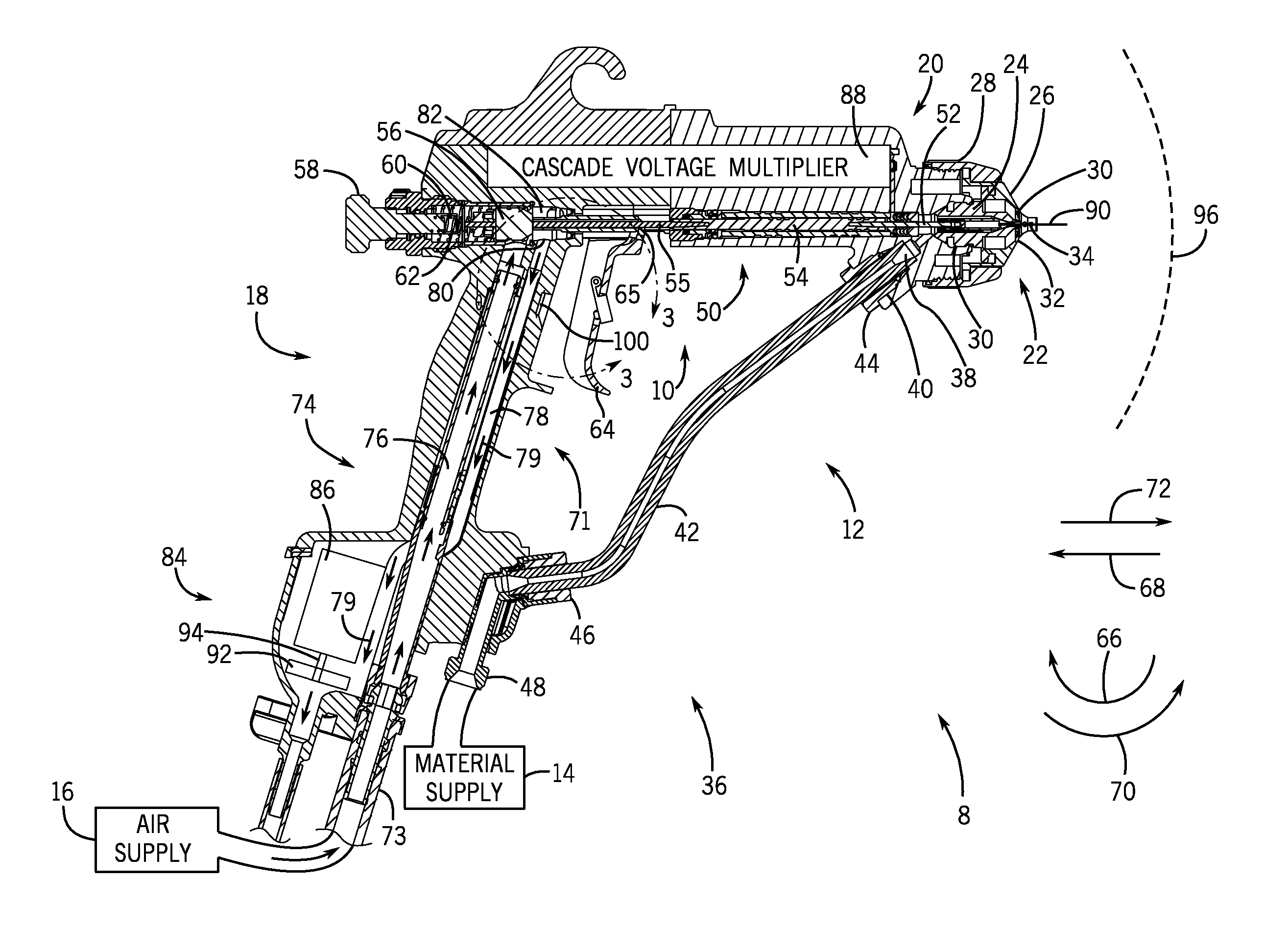 Electrostatic spray tool system