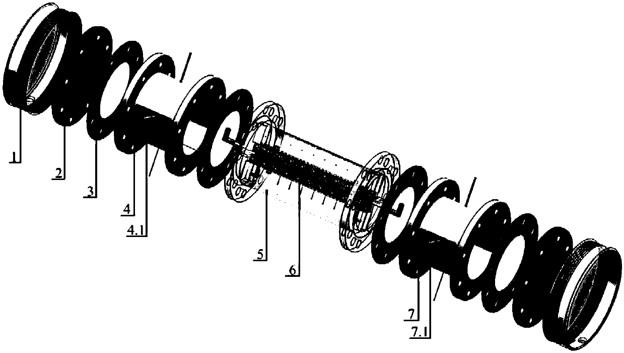 Supercritical pressure fluid flow and heat transfer visualized experimental device under constant heat flux heating condition