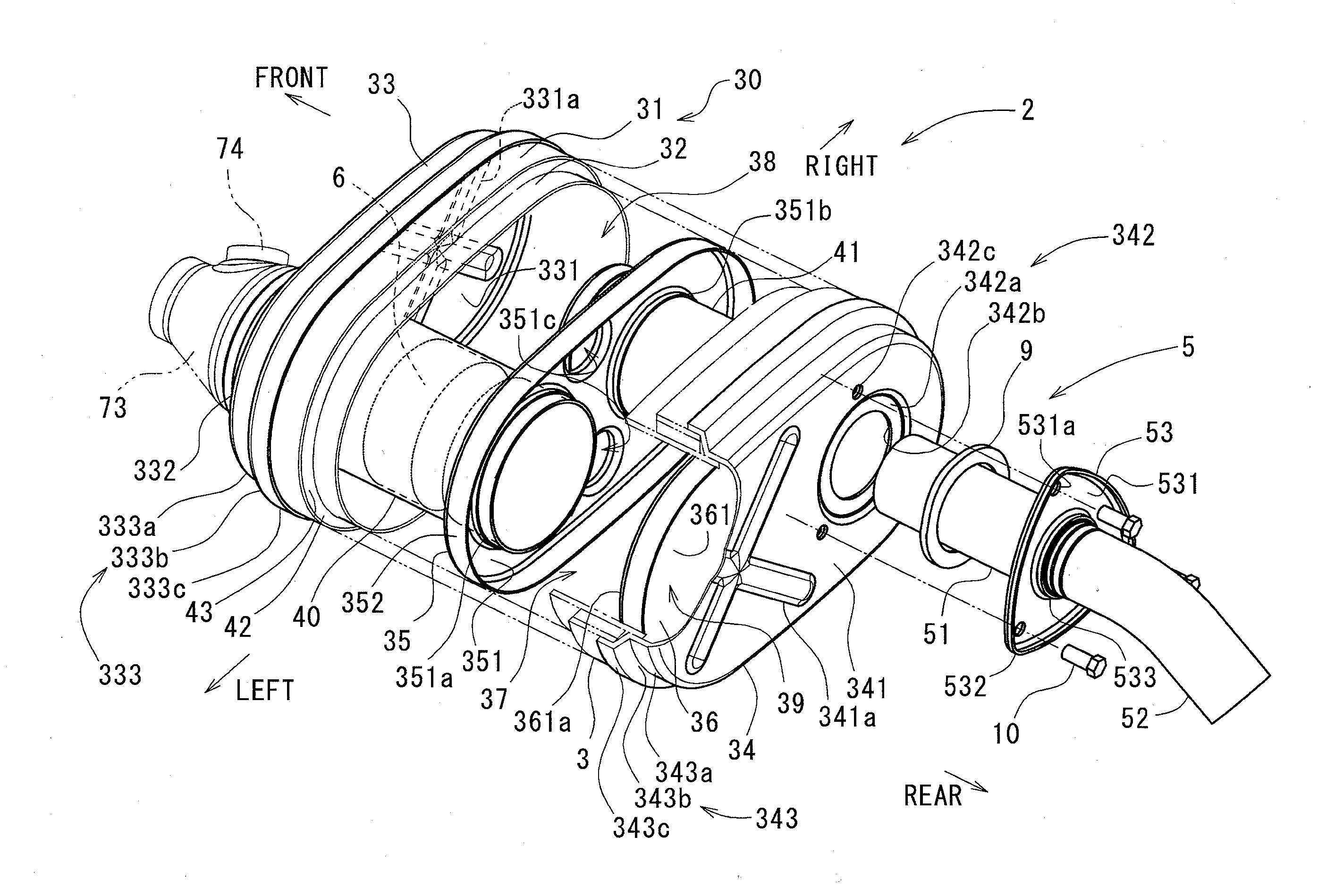 Exhaust muffler for vehicle