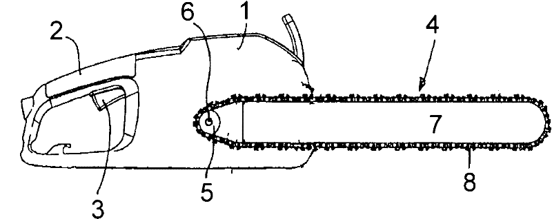 Quick-tightening device for chain saw and chain unit for same