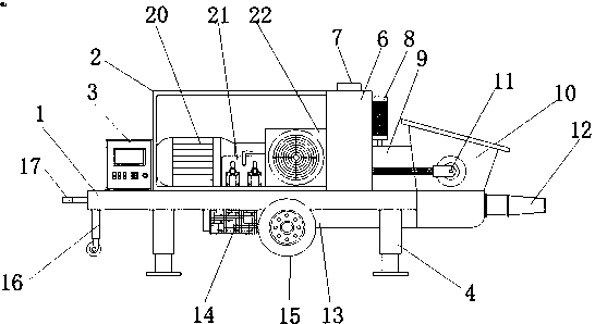 Hydraulic concrete delivery pump