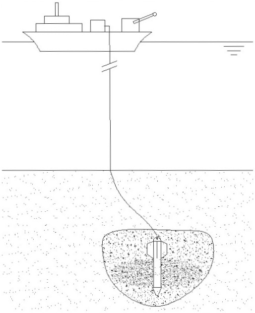 Deepwater grouting anchor and construction method