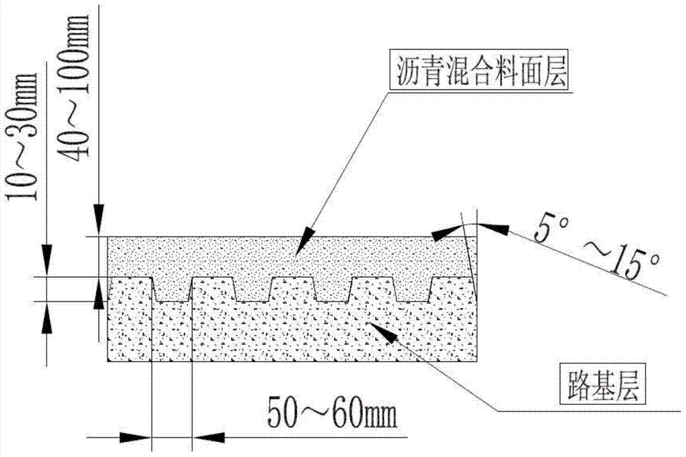 Surface treatment method for base course of asphalt pavement