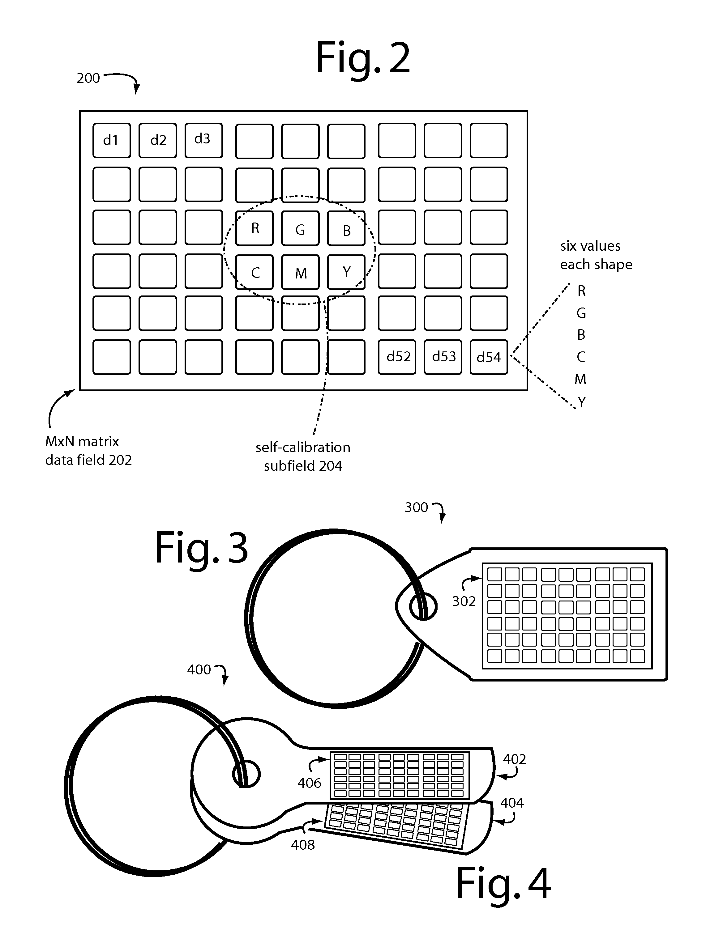 Characteristically shaped colorgram tokens in mobile transactions