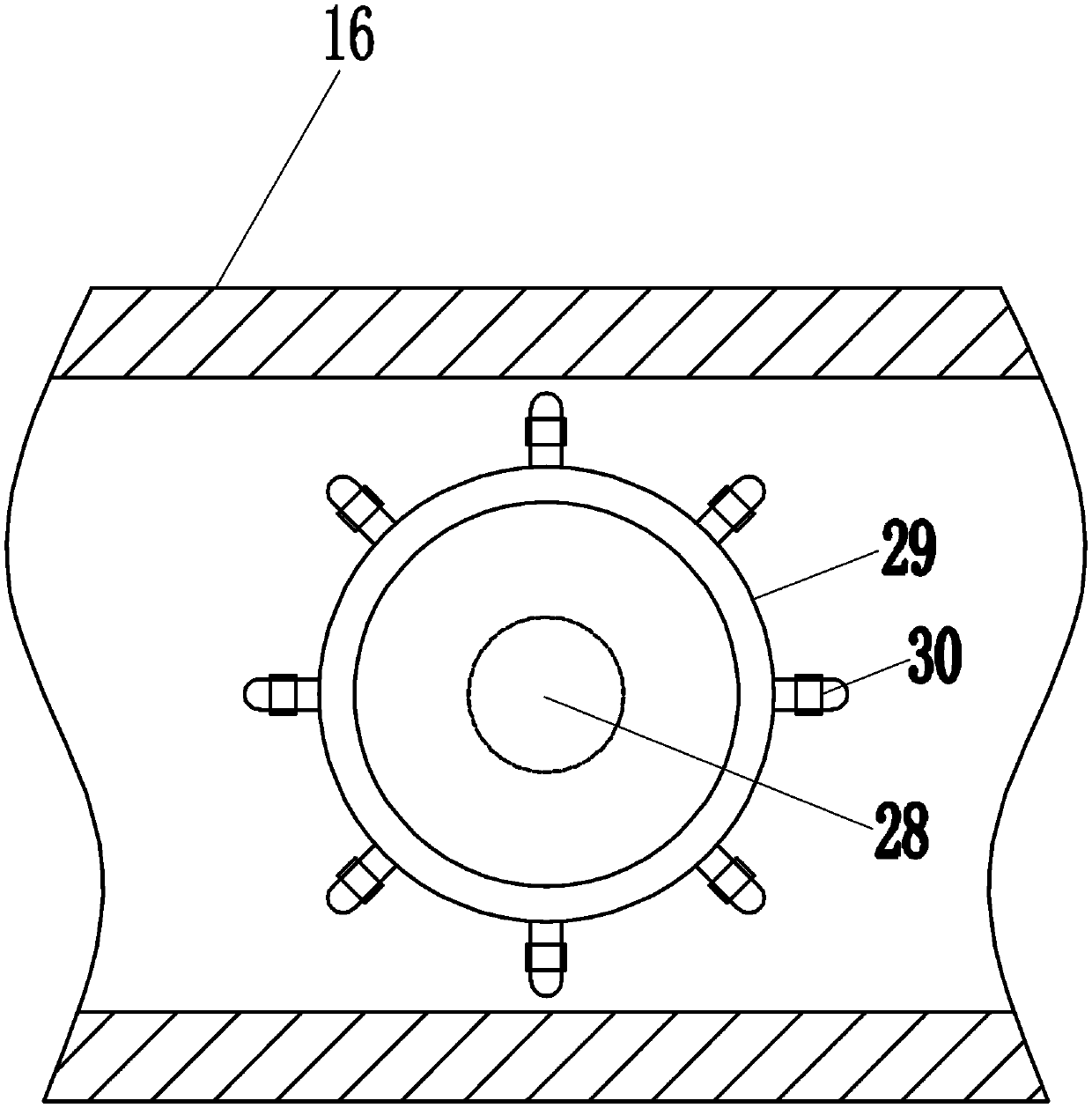 Material control type drainage valve