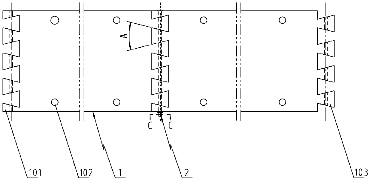 Foam floating bridge rapidly connected through buckling teeth