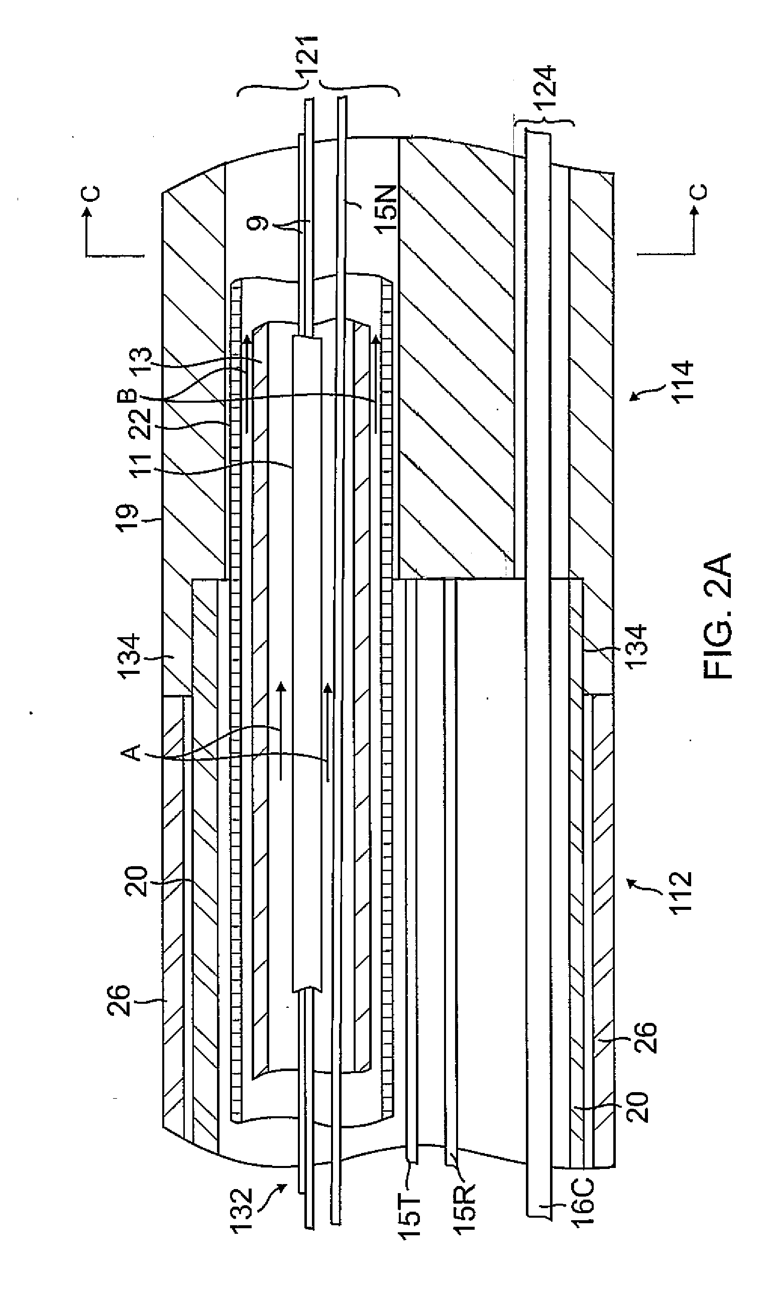 Ablation catheter with dedicated fluid paths and needle centering insert