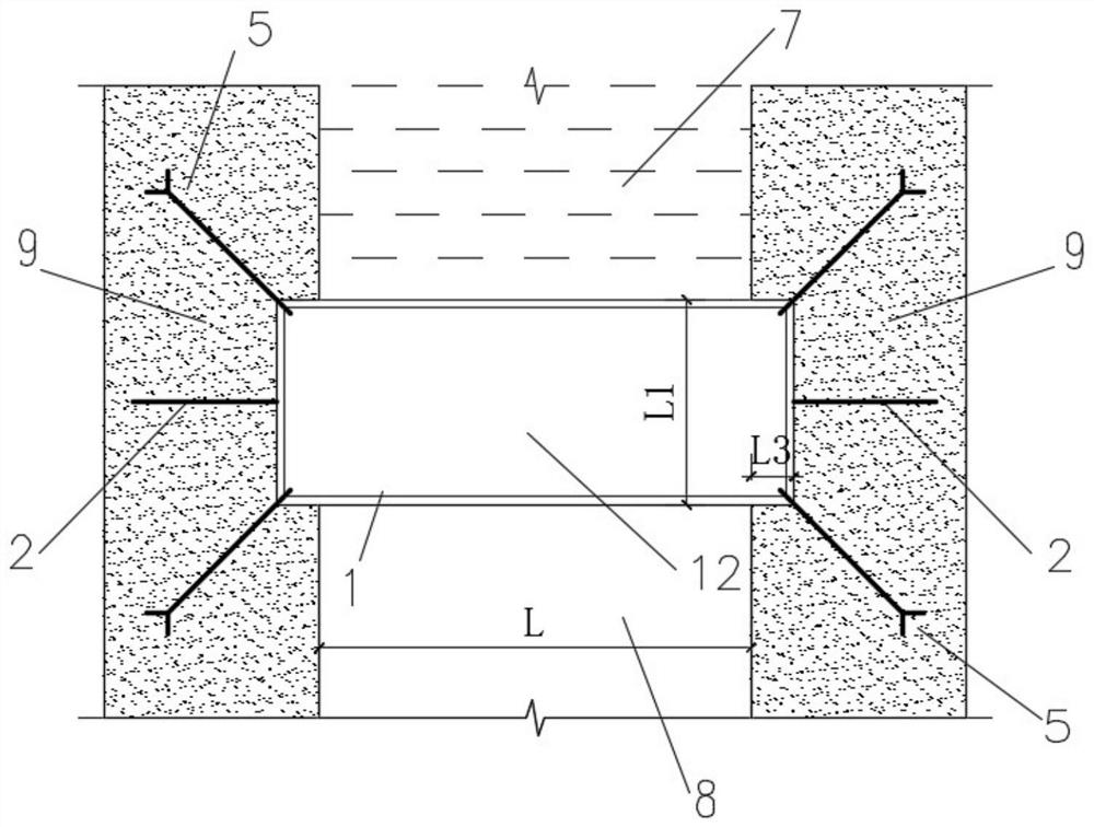 Coal mine underground reservoir box type retaining dam