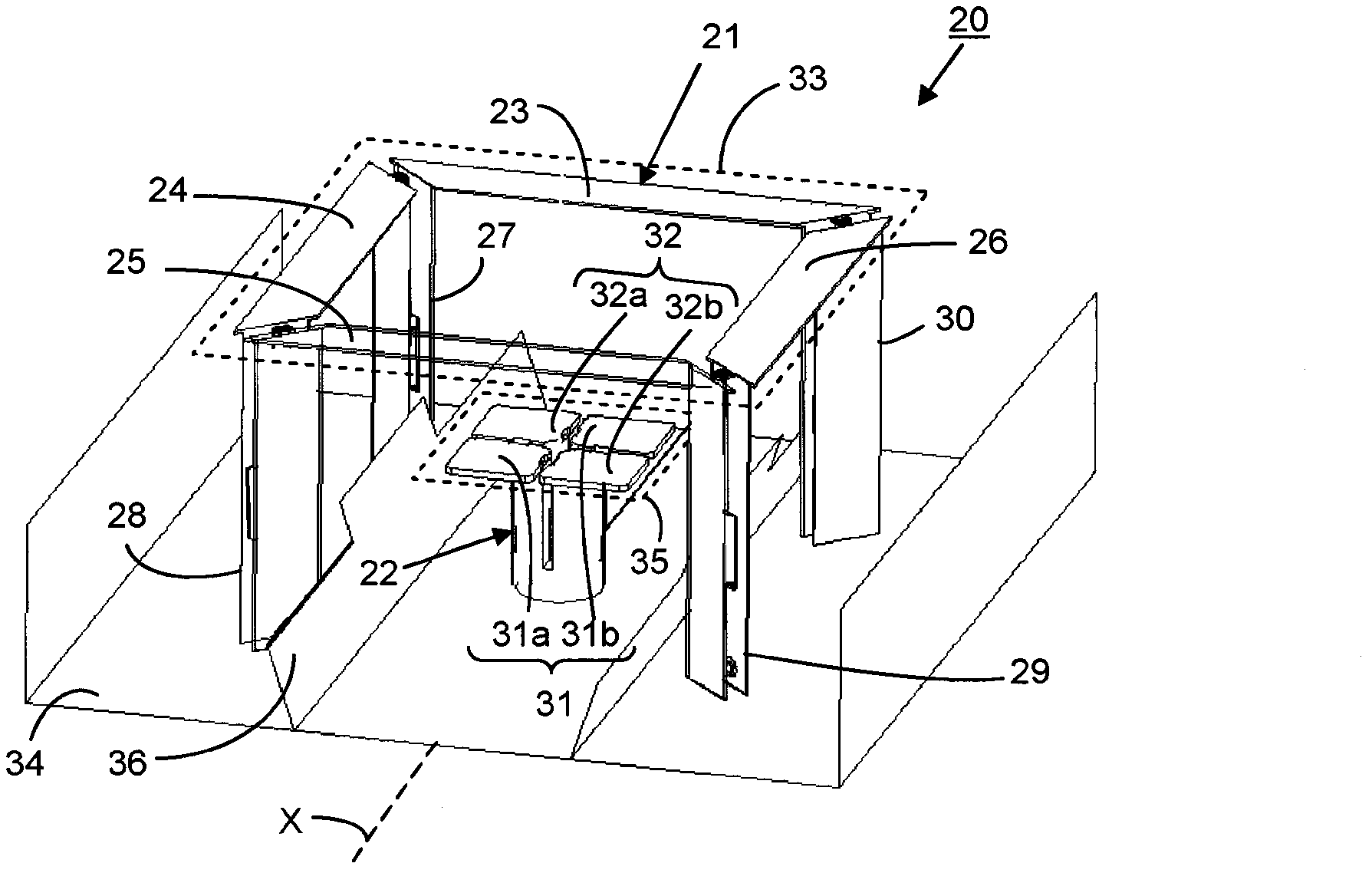 Dual polarized radiating dipole antenna