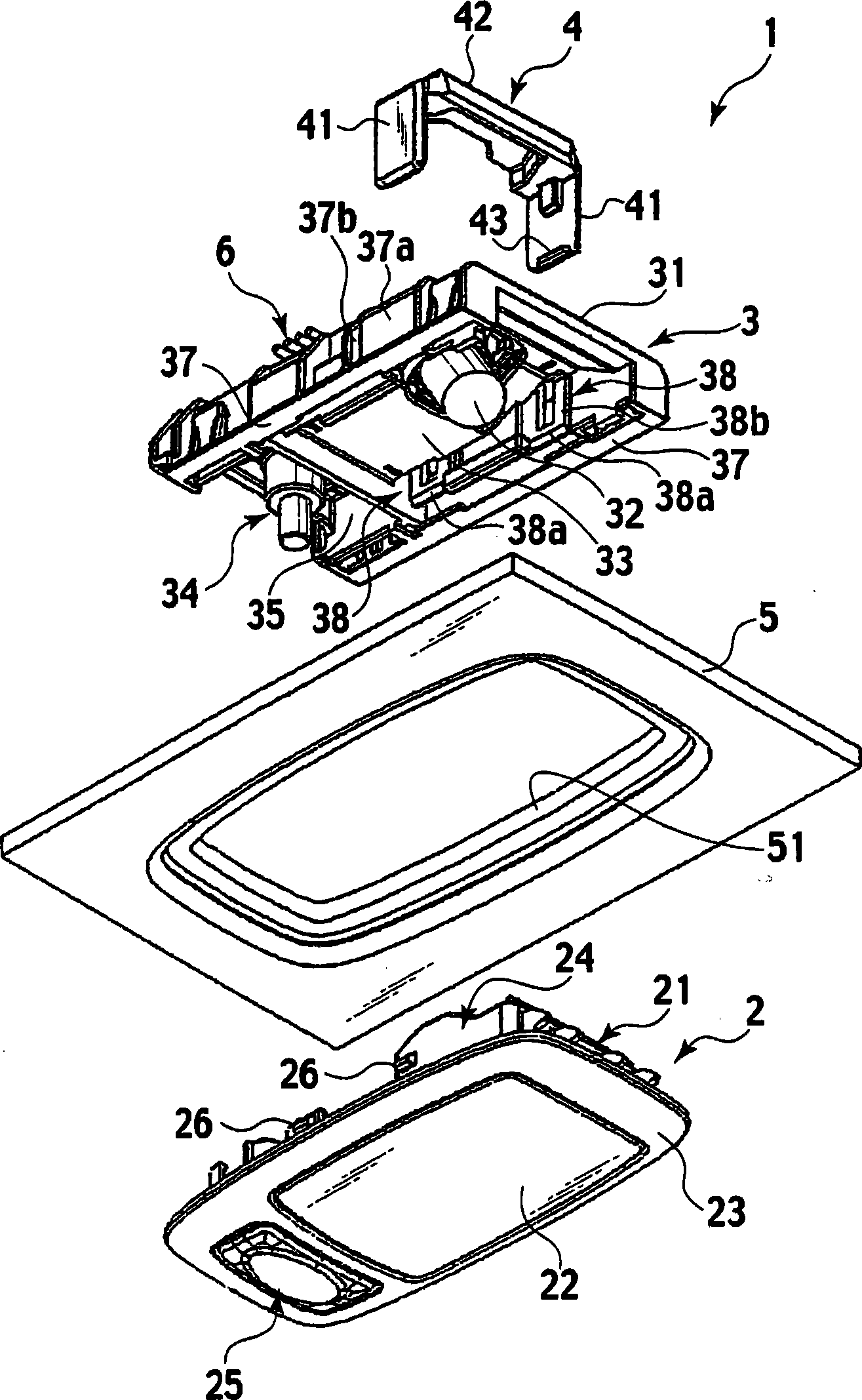 Vehicle interior illumination lamp unit