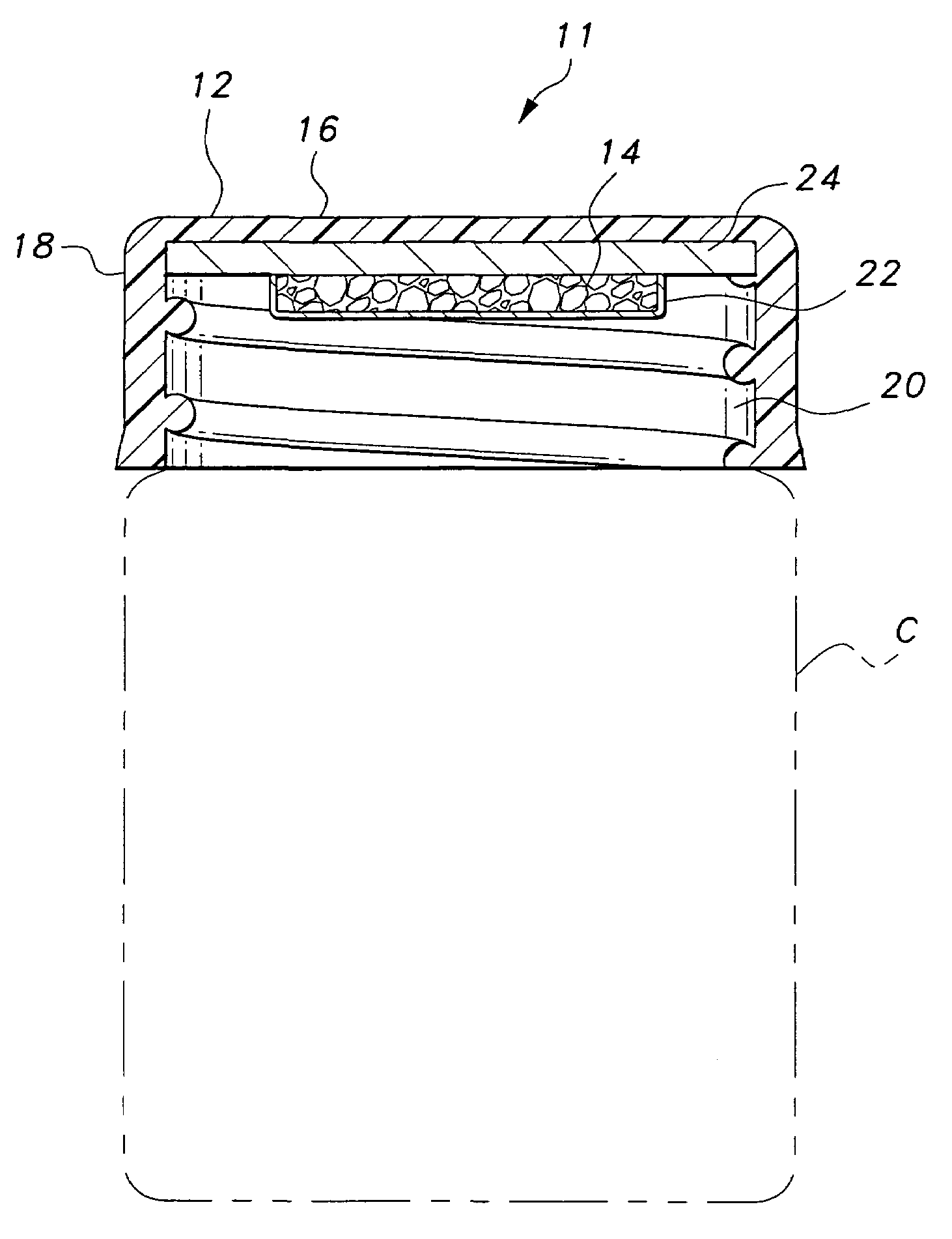 Desiccant bottle cap