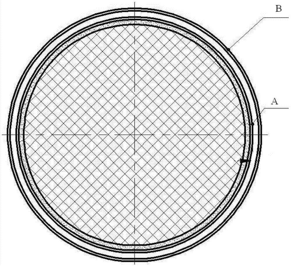 Packaging mold of ternary catalytic converter and packaging method thereof