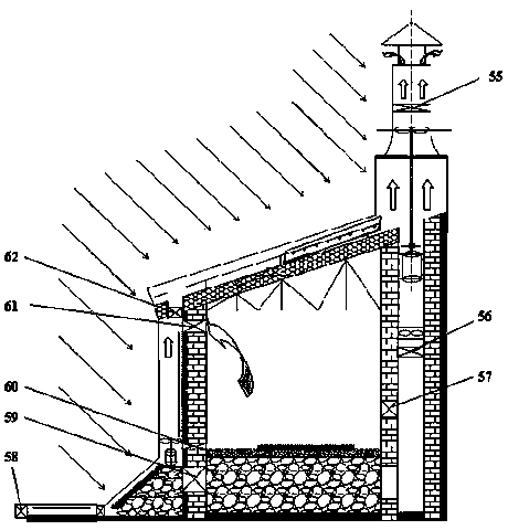 Solar energy and building integrated hot air power generation, ventilation and heating system