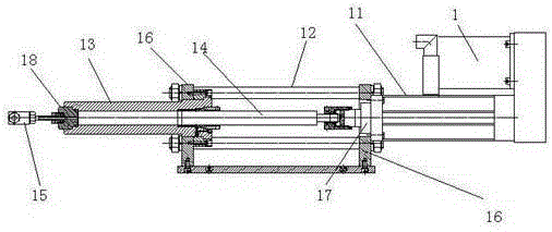 Impulse test system supercharged through servo electric cylinder