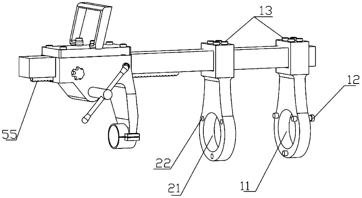 Hole boring machine for tower crane lug plates