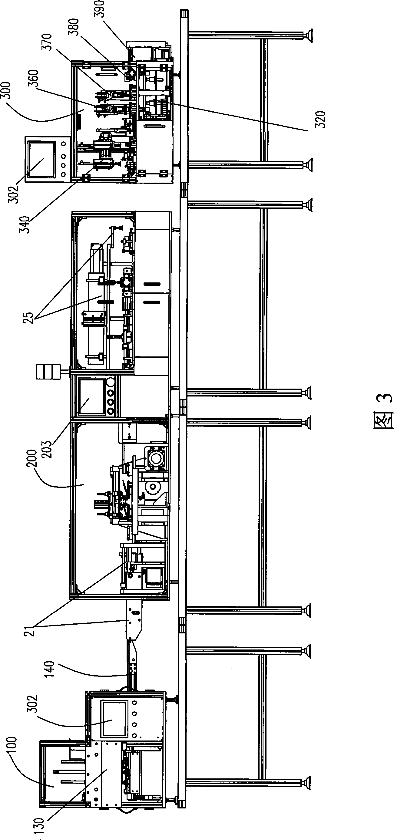 Detection, mark-wrapping, measurement automatic production line and process flow of mobile phone cell