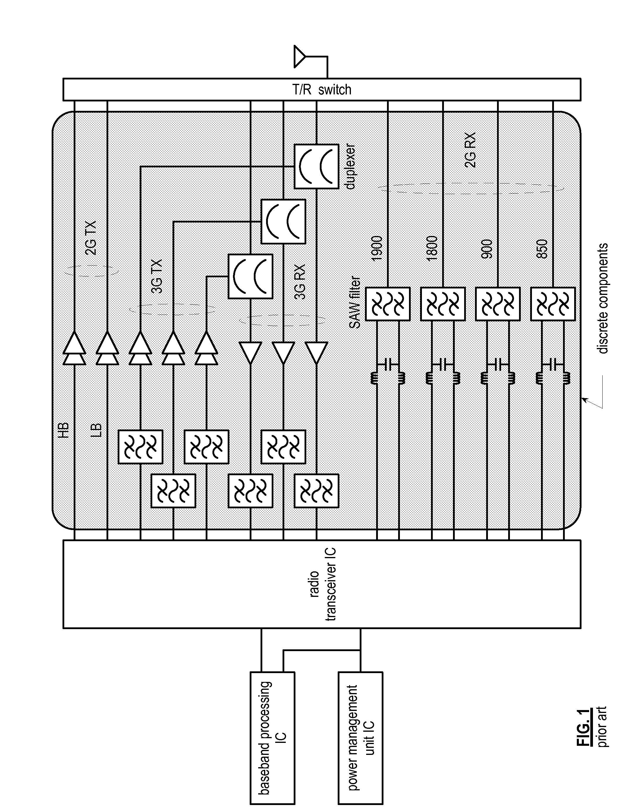 Transceiver including a weaved connection