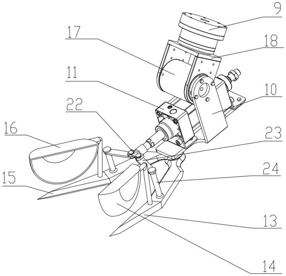 Shearing type intelligent weeding robot based on weed prescription map