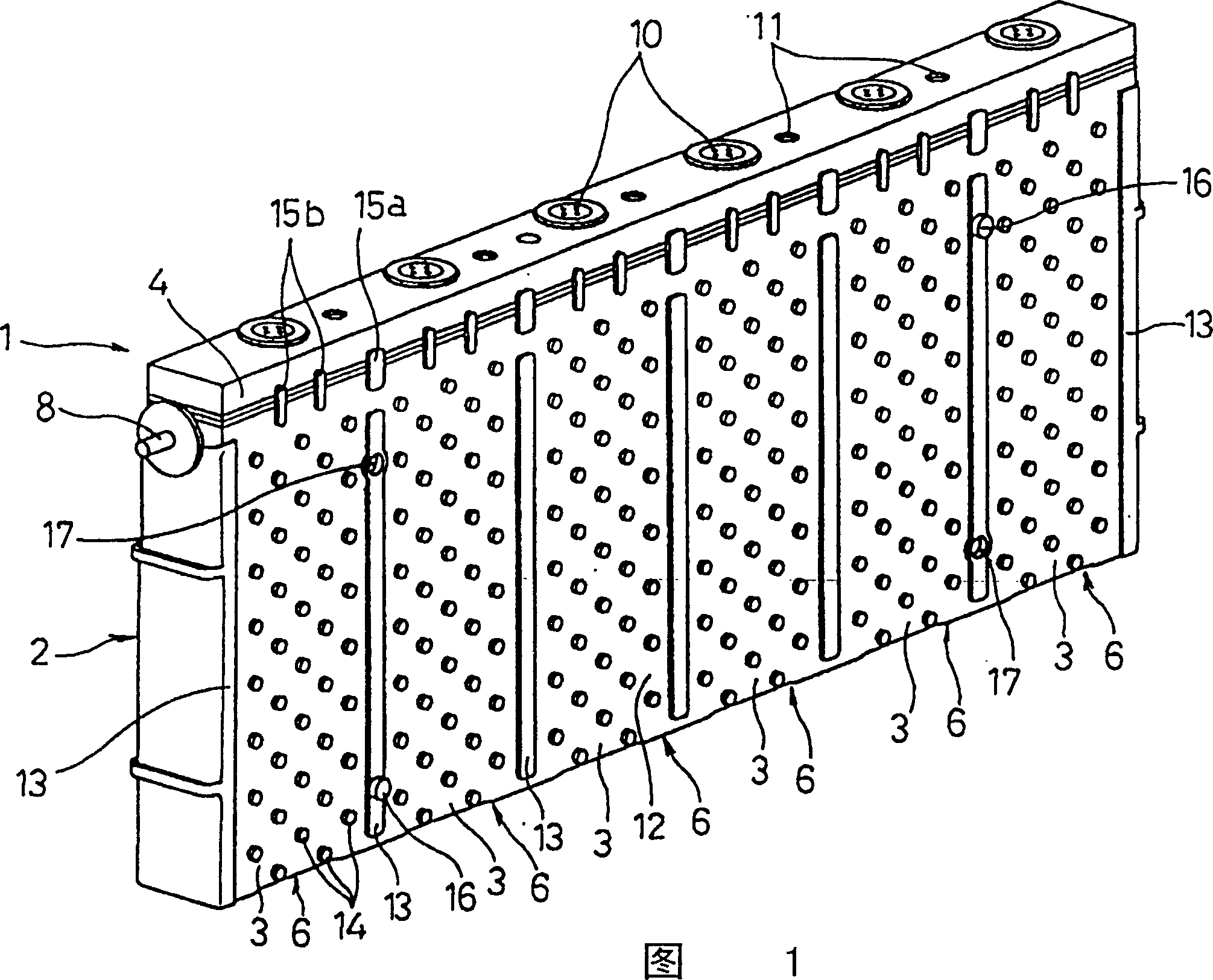 Built-up type secondary battery