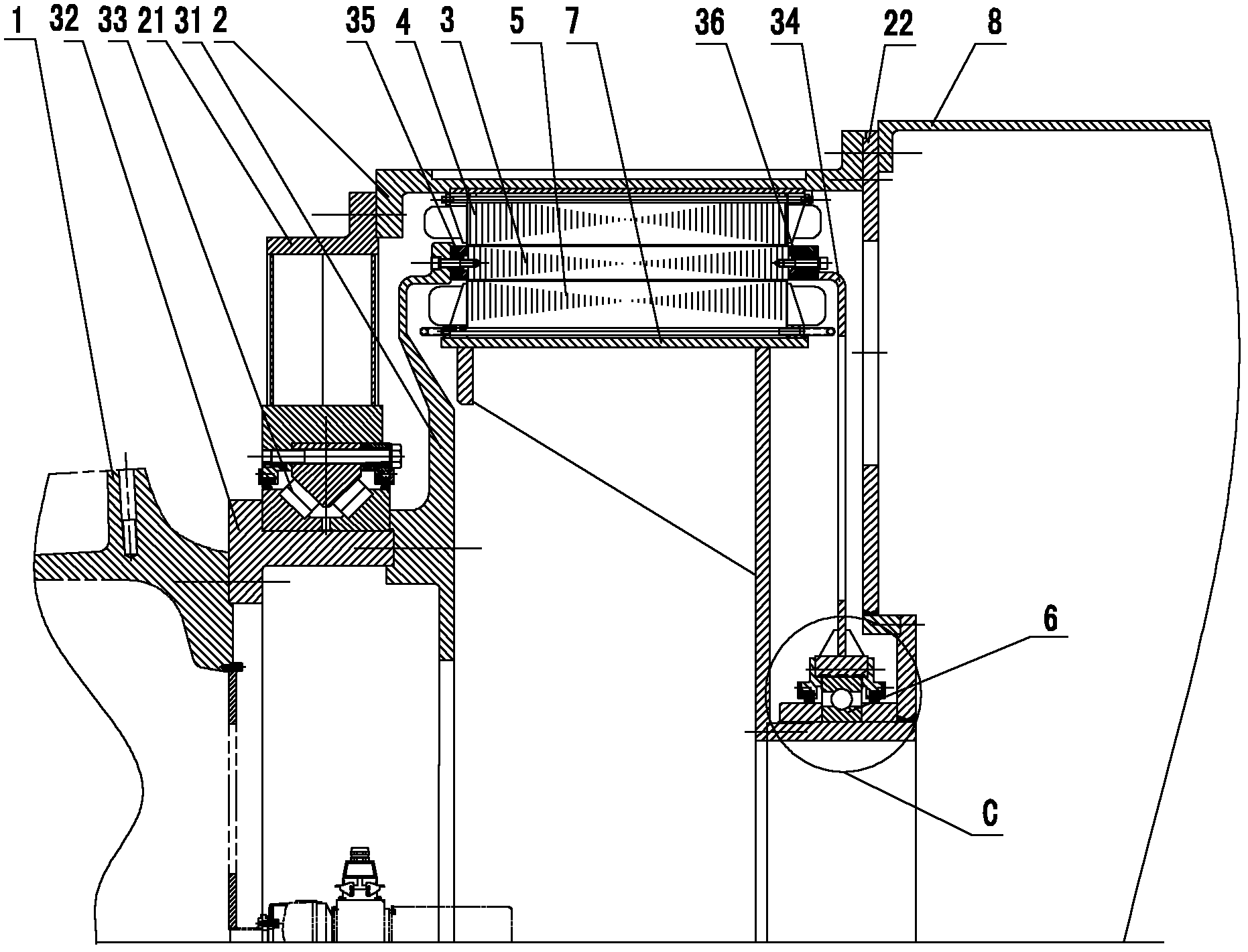 Double-air-gap hybrid-excitation direct-drive switch-reluctance wind generator and wind generator set system