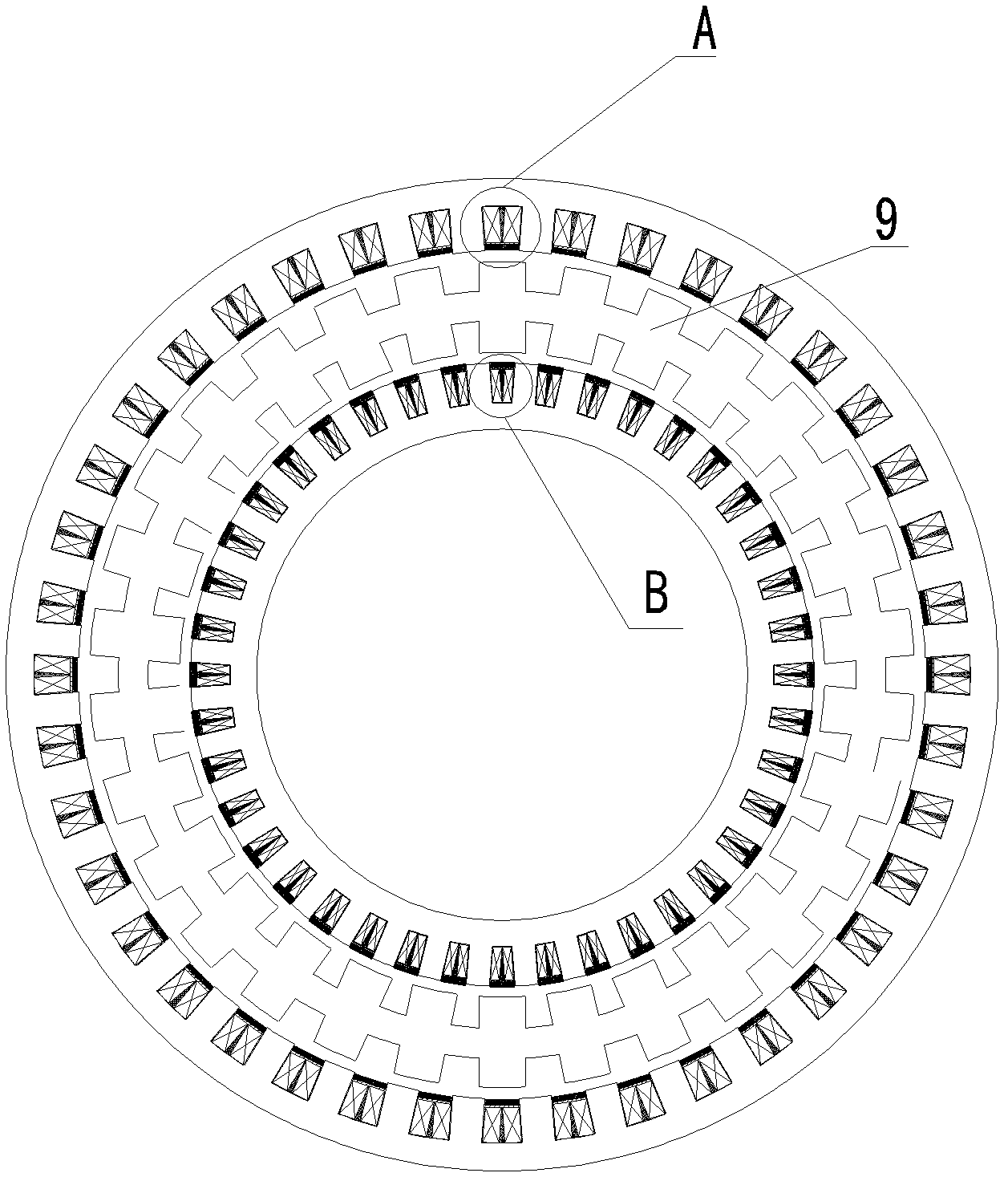 Double-air-gap hybrid-excitation direct-drive switch-reluctance wind generator and wind generator set system