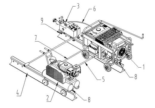 Cutting device for eradicating shaping and deformation of rails